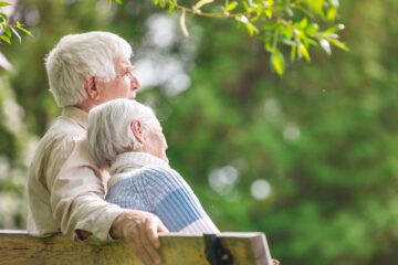 Elderly couple representing live-in care for couples