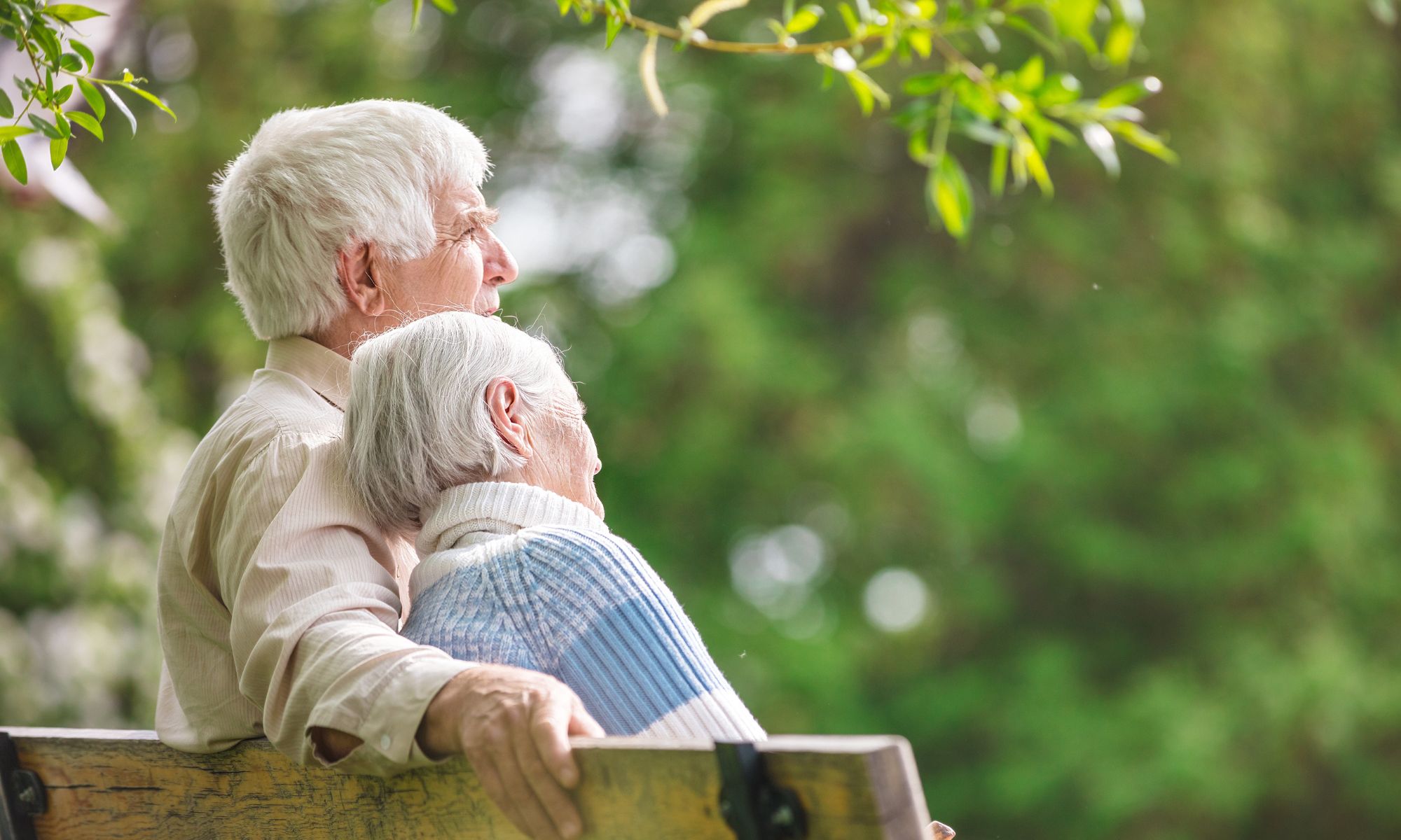 Elderly couple representing live-in care for couples