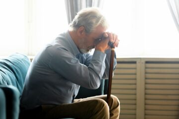 Elderly person experiencing loneliness